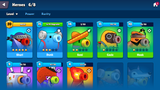 GUI Pro casual game interface showing character list screen with colorful character icons and user-friendly layout.