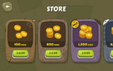 Cartoon military interface design by LAYERLAB Shop featuring military-themed icons and graphics on a digital interface screen.