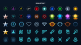LayerLab Shop 2D icons total pack, collection of colorful digital icons on white background, perfect for design projects.