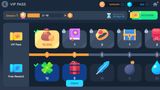 LayerLab GUI Pro simple casual interface design with seasonal pass graphic, featuring clean layout and modern style.