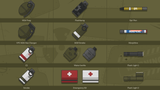 Set of 2D military item icons from LAYERLAB Shop featuring various military-themed symbols and illustrations.