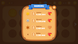 LayerLab Shop GUI wooden interface screen showing ranking or leaderboard with a sleek, modern design.