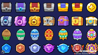 Casual game icon pack by LayerLab featuring economy and item icons