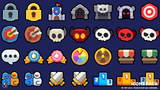 Casual game icon pack by LayerLab featuring consumable and stat icons