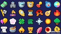 Casual game icon pack by LayerLab featuring economy and item icons