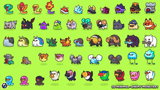 2D minimal enemy monster sprite – simple cartoon monster character for mobile and casual games