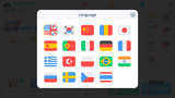 GUI Pro simple casual interface by LAYERLAB Shop, featuring language selection screen with clear icons and modern design elements.