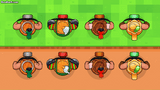 Top view of colorful 2D characters by LAYERLAB Shop, featuring diverse cartoon-style figures in various poses.