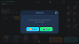 Simple casual interface design for GUI Pro by LAYERLAB Shop, featuring a popup add slot layout on a clean background.