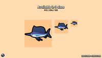 Layerlab Shop 2D fish icon, simple and colorful digital icon representing a fish, suitable for app or website design.