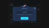 Simple casual GUI interface by LAYERLAB Shop, shown in the popup for name change, featuring clean design and user-friendly layout.