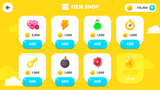 Yellow Kid interface from LAYERLAB Shop, featuring a colorful digital design with playful, cartoon-inspired graphics.