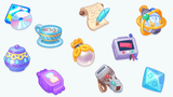 LayerLab Shop 2D Icons set featuring colorful digital resource icons for creative projects and user interface design.
