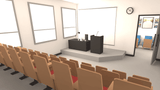3D office interior props by LAYERLAB Shop, featuring modern desks, chairs, and decor elements in a professional workspace setting.