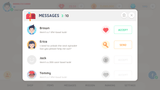 LayerLab Mono Round GUI interface with a clean, circular message display in a sleek, modern design.