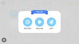 LayerLab Shop GUI simple round pause interface button, gray circular design with pause symbol on a digital screen.