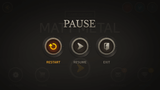 Close-up of LayerLab Shop's GUI Matt Metal interface button with a pause icon on a sleek metal surface.