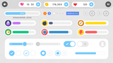 Simple round GUI interface component from LAYERLAB Shop, showing a clean, circular design for user interaction.