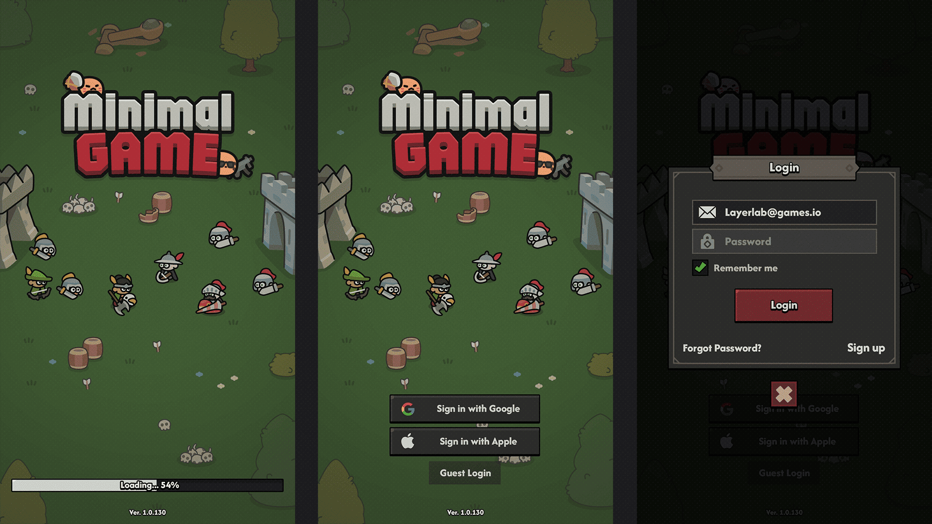 Minimal dark game interface by LAYERLAB Shop featuring sleek, dark-themed controls and visuals for a modern gaming experience.