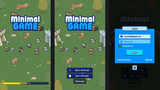 Minimal blue game interface design by LAYERLAB Shop for GUI Pro, featuring sleek layout and customizable PSD files.