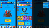 Minimal blue game interface design by LAYERLAB Shop, featuring clean layout and customizable PSD files for game UI development.
