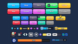 Interface screenshot of GUI Pro - Super Casual interface by LAYERLAB Shop, showcasing a modern, user-friendly design with vibrant colors.