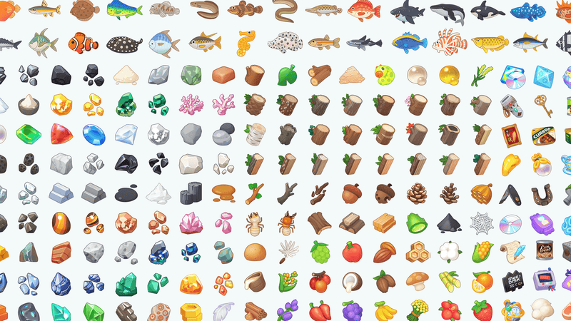 LayerLab Shop 2D icons resource pack featuring various colorful, flat design icons for digital and creative projects.