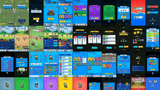 Minimal blue game interface by LAYERLAB Shop for GUI Pro, featuring sleek design and customizable PSD layers.