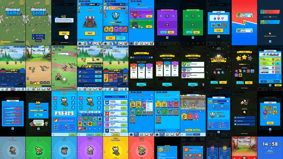 GUI Pro – Minimal Game Blue | Clean Game UI Kit | LAYERLAB – Layer Store