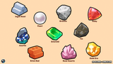 LayerLab Shop 2D Ore Icon showing a stylized metallic ore symbol in a simple, clean design for digital use.