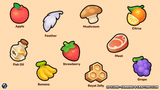 Farming and crafting 2D icons from LAYERLAB Shop, featuring detailed symbols for farming tools and crafting items.
