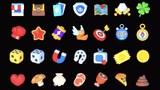3D icons set titled Game Basic1 by LAYERLAB Shop, featuring colorful 3D game-themed icons on a white background.