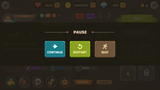 Pause interface screen from GUI - The Stone by LAYERLAB Shop, featuring pause button and digital display elements.