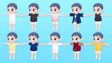 3D Characters Pro casual character model by LAYERLAB Shop, featuring detailed 3D character with casual clothing and accessories.