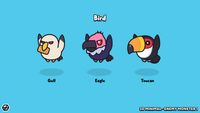 2D minimal enemy monster sprite – simple cartoon monster character for mobile and casual games