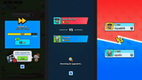 Minimal blue GUI interface design by LAYERLAB Shop, featuring clean game-themed graphics and PSD file for customization.