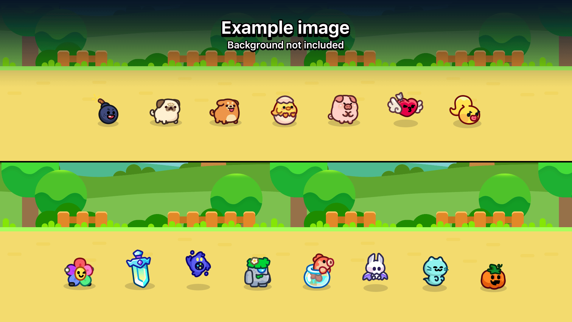 LayerLab cute 2D pet characters asset pack suitable for casual game UI and gameplay