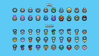 2D minimal icons from LAYERLAB Shop's Equip Item Pack, featuring sleek, simple equipment and accessory icons for digital design.