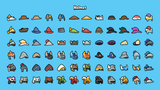 2D minimal icons pack featuring a detailed helmet icon from the 2D Equip Item Pack by LAYERLAB Shop.