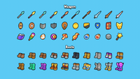 2D minimal weapon icon from LAYERLAB Shop's Equip Item Pack, featuring a sleek, simple design for game or app interfaces.