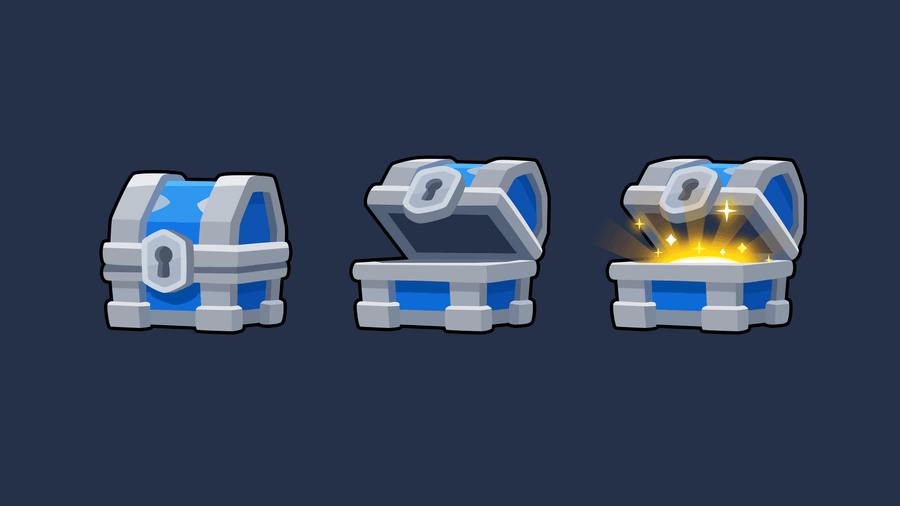 LAYERLAB 2D fantasy silver chest asset for game reward systems