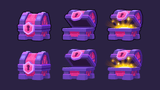 2D fantasy chest icon from LAYERLAB Shop's fantasy icons collection, featuring a detailed ornate treasure chest illustration.
