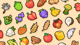 Set of 2D farming and crafting icons by LAYERLAB Shop, featuring detailed illustrations of farming tools and crafting symbols.