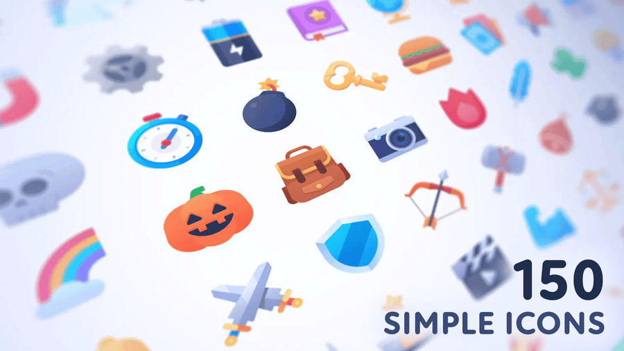LAYERLAB 2D simple icon pack for clean and minimal game UI
