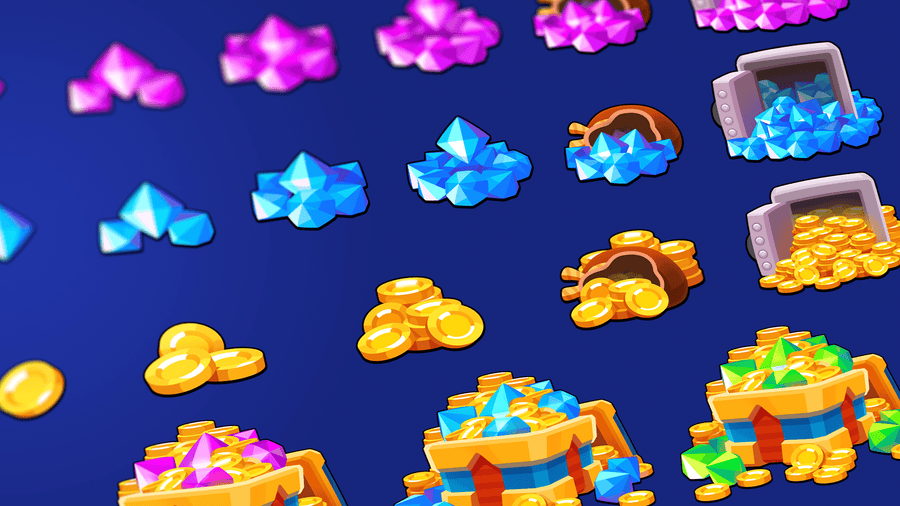 LAYERLAB 2D Icons Shop Pack 1 preview showing game shop UI icons