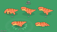 2D minimal Boss Monster character illustration from LAYERLAB Shop, featuring a stylized cartoon monster with bold colors and simple design.