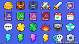 Collection of 2D super casual icons from LAYERLAB Shop, featuring colorful, modern illustrations suitable for digital projects.