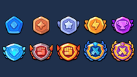 LAYERLAB tier icons designed for levels, upgrades, and reward systems