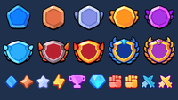 LAYERLAB 2D game tier icons optimized for menus and UI indicators