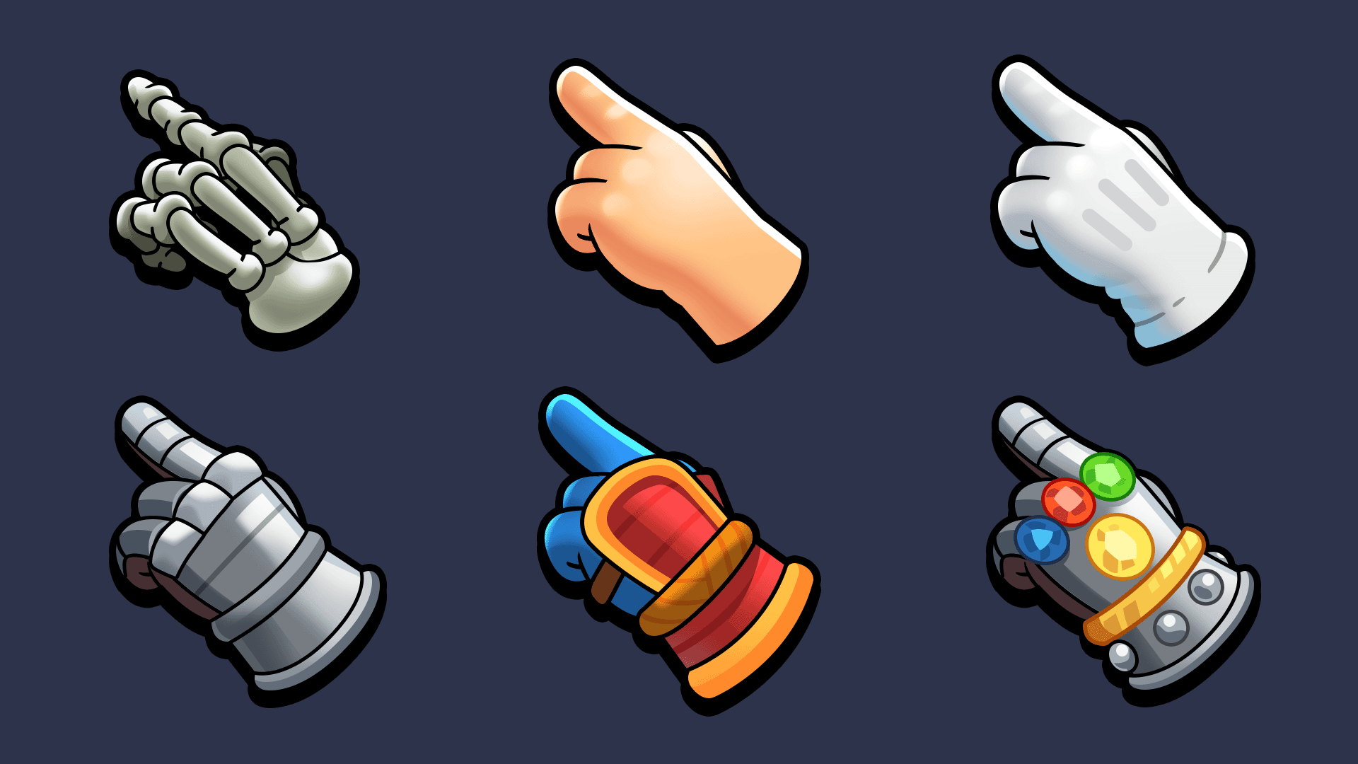 LAYERLAB 2D tutorial hand icons for game onboarding and UI guidance